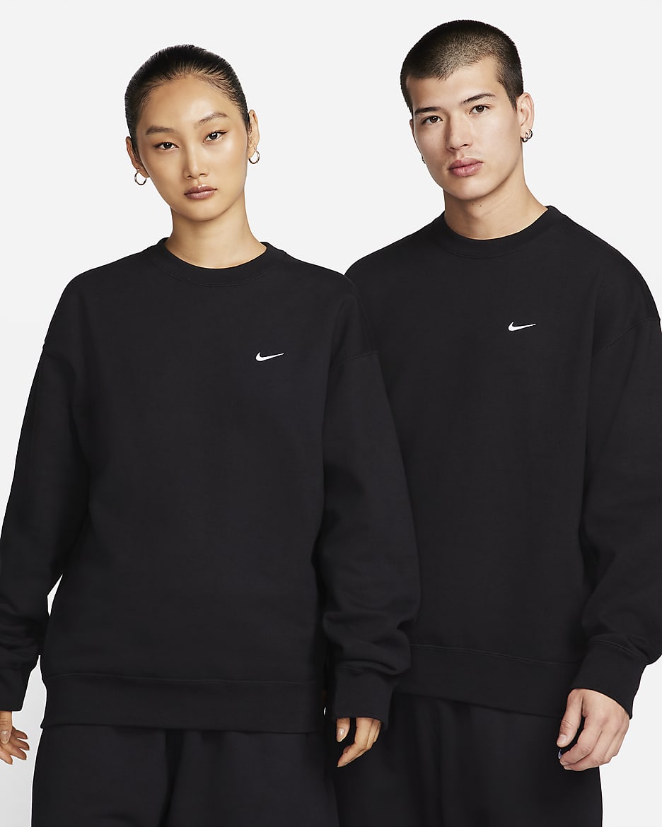 Nike swoosh fleece crew sale